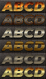 3D质感金属机械游戏字体样式