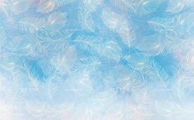 现代抽象羽毛背景墙画