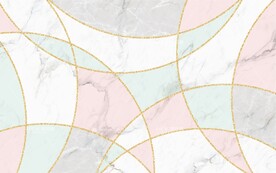 金箔边重叠几何大理石背景墙