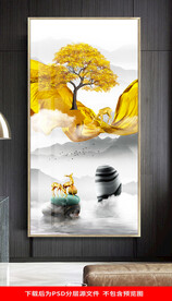 石来运转玄关晶瓷画