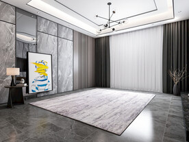 现代客厅背景墙家具场景直播空景