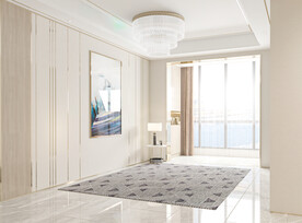 现代客厅背景墙家具场景直播空景