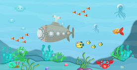 卡通儿童房海底世界潜水艇