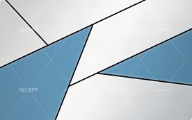 浅蓝色几何图形背景墙画