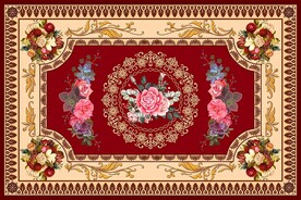 欧式花纹复古地毯