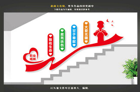 医院楼梯文化墙