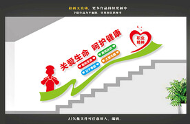 医院楼梯文化墙