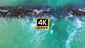 唯美短视频素材海上冲浪者