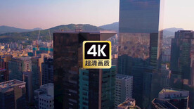 航拍现代化城市商务建筑群