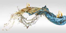 装饰画 晶瓷画 线条 帆船