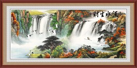流水生财挂画