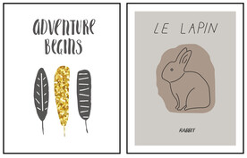 装饰画 晶瓷画 兔子 羽毛