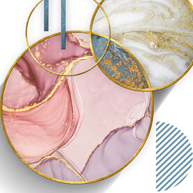 装饰画 晶瓷画 抽象花 黄色花