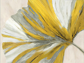 装饰画 晶瓷画 杏叶 线条