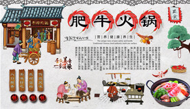 肥牛火锅背景墙