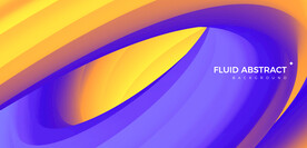 黄蓝时尚炫彩流体渐变抽象背景