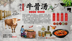 牛骨汤背景墙
