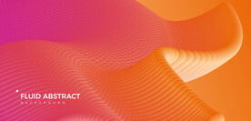 波纹动感橙黄流体渐变抽象背景