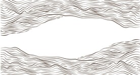 山设计矢量插画手绘线描图案