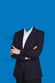 女性证件照半身西装