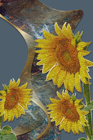 装饰画 抽象画 太阳画 向日葵