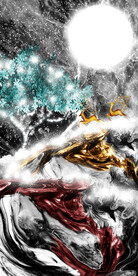 装饰画 抽象画 线条 麋鹿