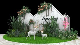 商场中庭春季植物美陈