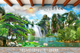 风景画背景墙