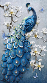 装饰画 孔雀 兰花
