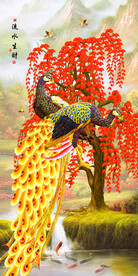装饰画 孔雀 鱼