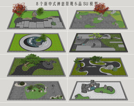 新中式禅意景观小品