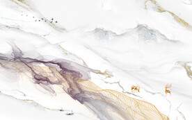 简约新中式无框画 文件分层 