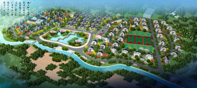 度假村规划设计案例鸟瞰图