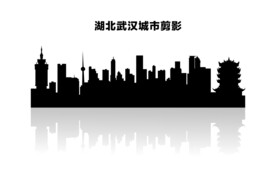 武汉城市剪影图片