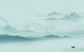 意境现代山水画 TIF分层图