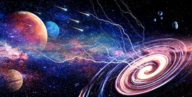 宇宙星空闪电