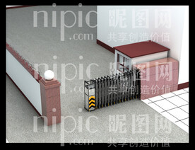 保安室电动门效果图