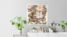 50X50厘米版画素材抽象花朵