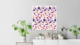 50X50厘装饰画素材植物插画