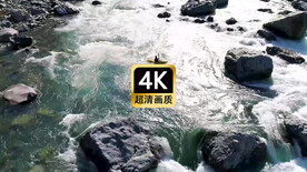 短视频素材航拍河流皮划艇选手