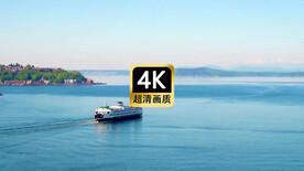 短视频素材航拍海面上游艇