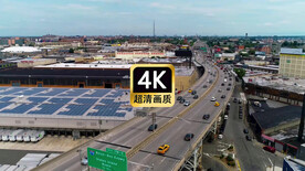 短视频素材航拍城市立交桥车流