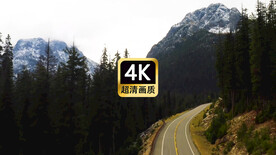 短视频素材航拍汽车远山乡间公路