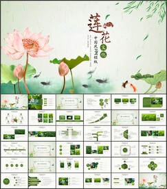 荷花莲花PPT模板