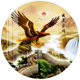 大展宏图中式圆形装饰画