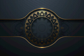 金色花纹灰色黑色背景