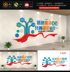 员工宿舍文化墙