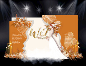 橙色简约婚礼