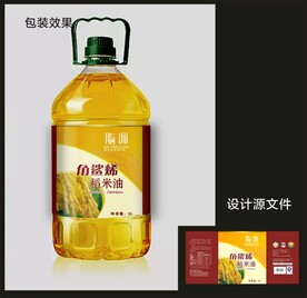 食用油包装效果图和平面图 