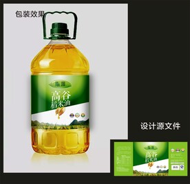 食用油包装效果图和平面图 